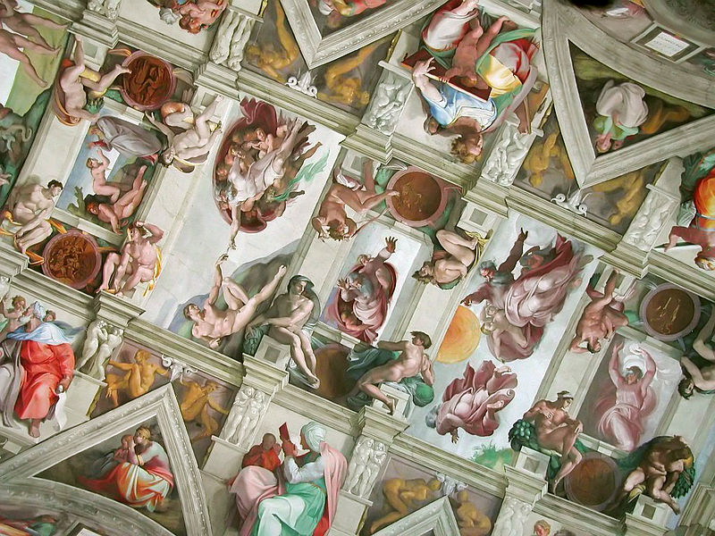 A section of Sistine Chapel ceiling.