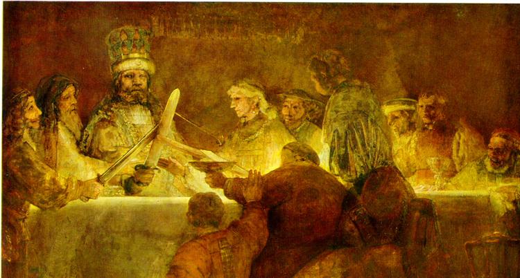 Rembrandt. The conspiracy of Claudius Civilis. 1662.