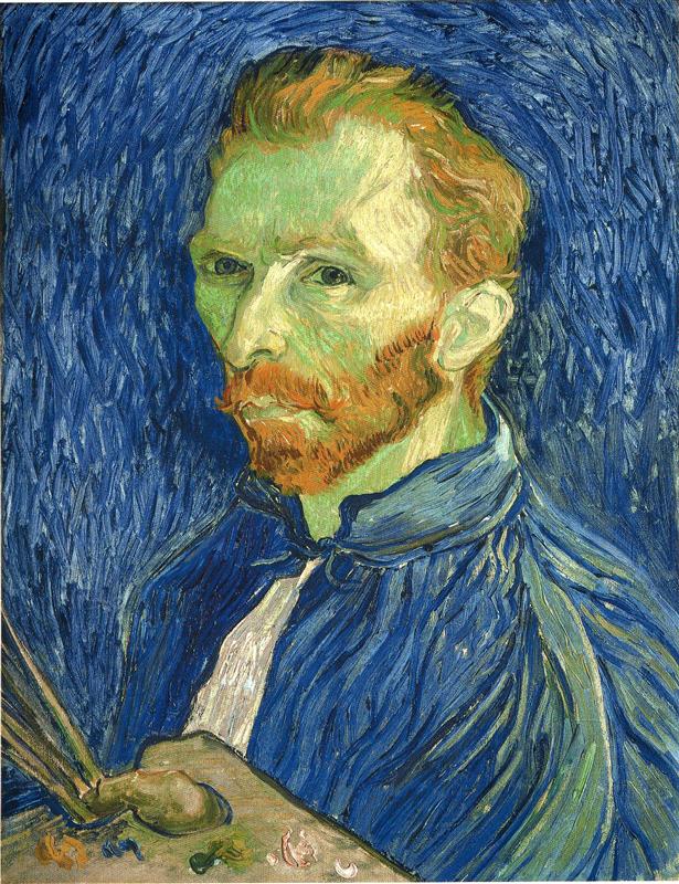 Vincent Van Gogh. Self-portrait with palette. 1889.