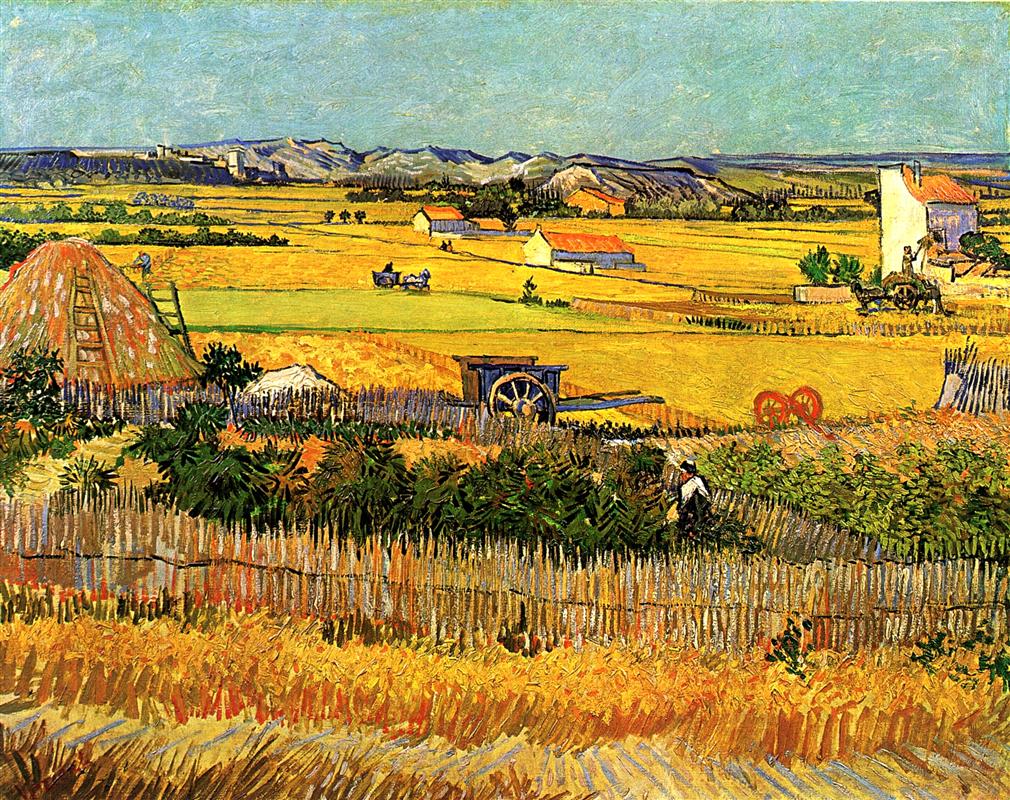 Vincent Van Gogh. Harvest At La Crau, With Montmajour In The Background. 1888,