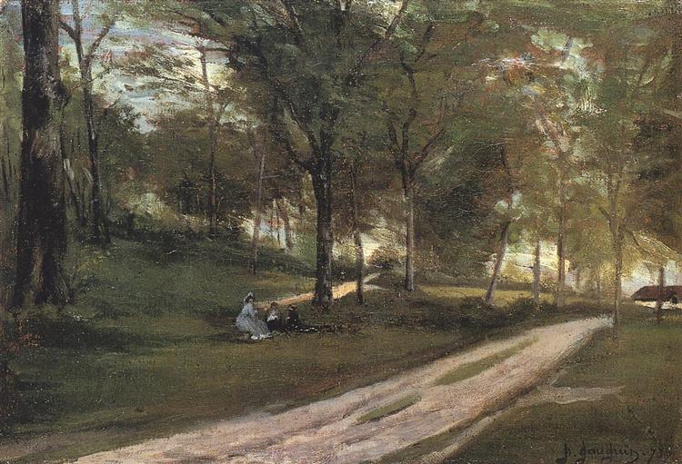 Paul Gauguin. In the forest Saint Cloud. 1873.