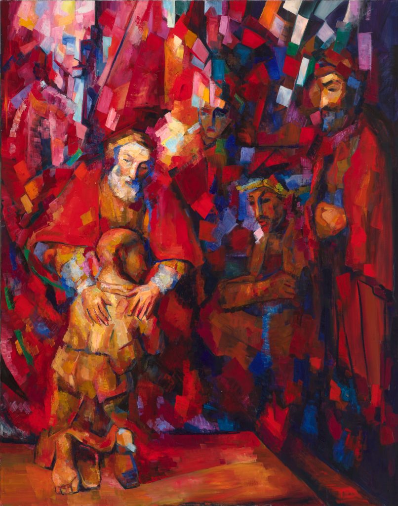 Lena Levin. The Return of the Prodigal Son, after Rembrandt van Rijn. 60"x48". 2016.