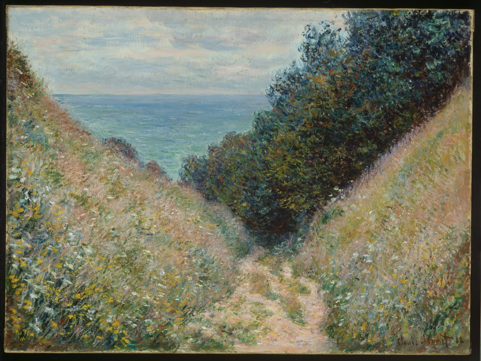 Claude Monet. Road at La Cavée, Pourville. 1882. 