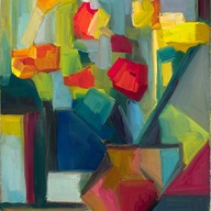 Flowers "after Piet Mondrian"
