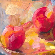 Peaches in a basket